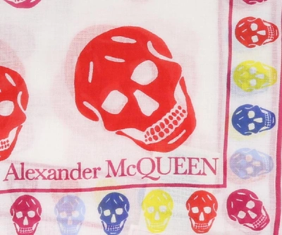 Shop Alexander Mcqueen Skull Printed Scarf In Multi