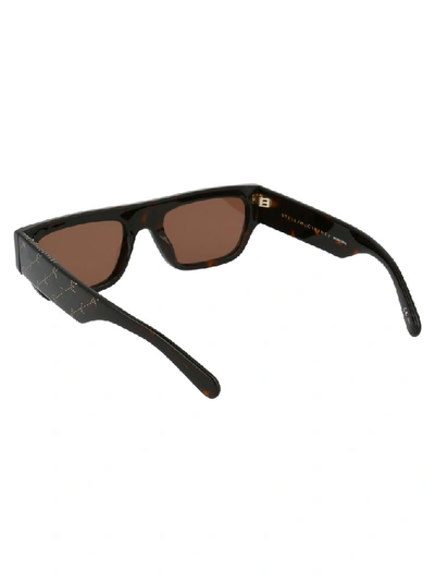 Shop Stella Mccartney Eyewear Rectangular Frame Sunglasses In Brown