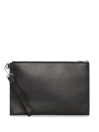 Shop Burberry Black Smooth Leather Clutch