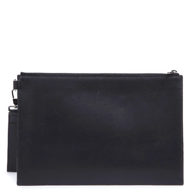 Shop Burberry Black Smooth Leather Clutch