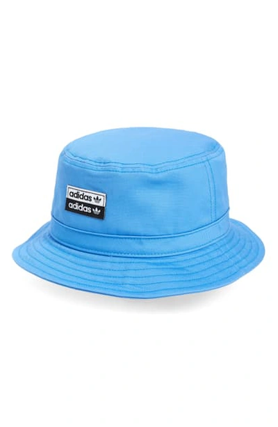 Shop Adidas Originals Stacked Forum Bucket Hat In Medium Blue