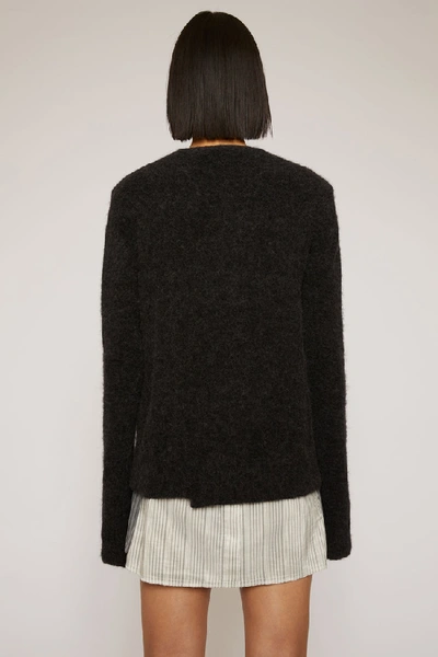 Shop Acne Studios Asymmetric-hem Sweater Black