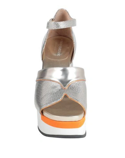 Shop Alberto Guardiani Sandals In Platinum