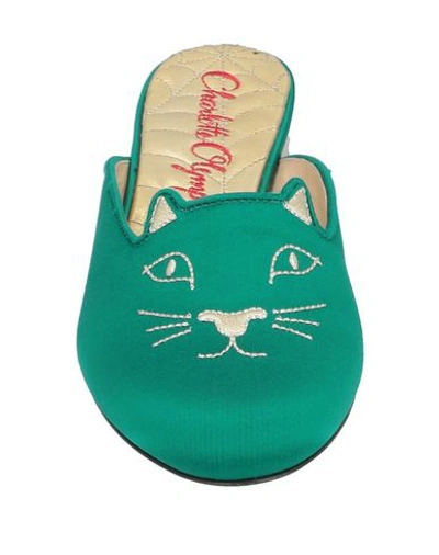 Shop Charlotte Olympia Mules & Clogs In Emerald Green