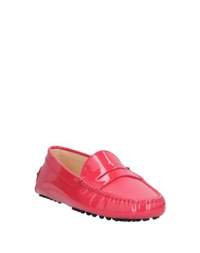 Shop Tod's Loafers In Fuchsia