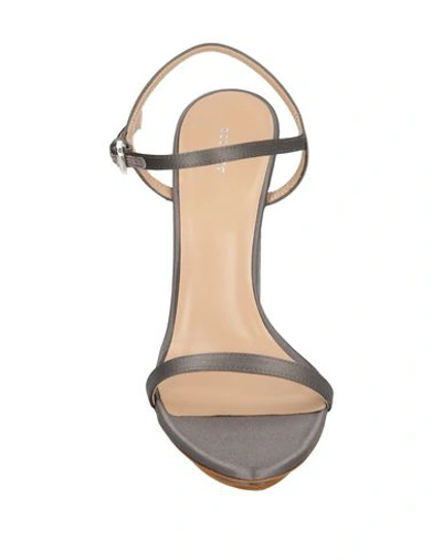 Shop Delpozo Sandals In Lead