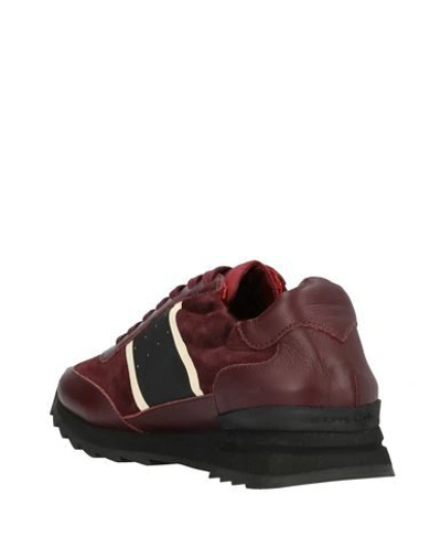 Shop Philippe Model Woman Sneakers Burgundy Size 7 Soft Leather In Red
