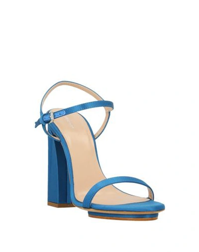 Shop Delpozo Sandals In Turquoise