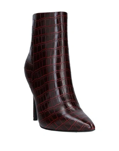 Shop Windsor Smith Woman Ankle Boots Burgundy Size 10 Soft Leather In Red