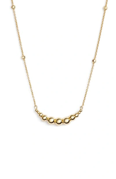 Shop Argento Vivo Graduated Sphere Pendant Necklace In Gold