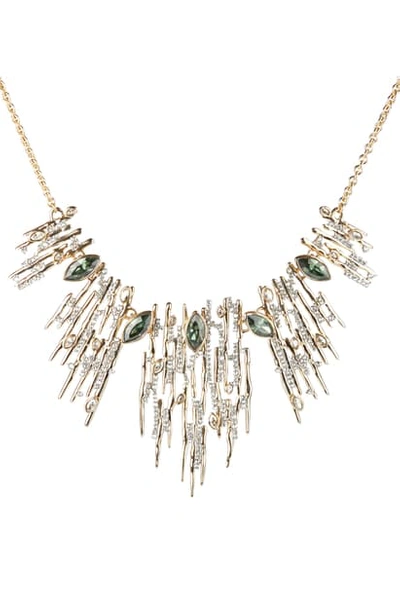 Shop Alexis Bittar Navette Crystal Bib Necklace In Clear