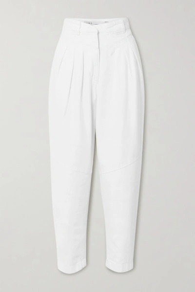 Shop Iro Monmar Tapered Jeans In White
