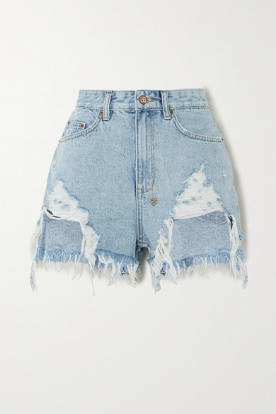 ripped shorts in the back