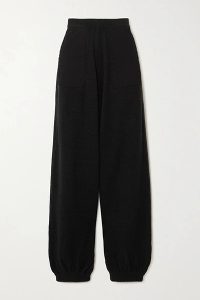 Shop L.f.markey Eddie Twill-trimmed Knitted Track Pants In Black