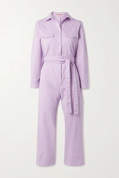 Shop Maggie Marilyn + Net Sustain Bite The Bullet Organic Denim Jumpsuit In Lilac