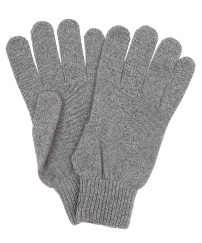 Shop Paul Smith Knitted Cashmere-blend Gloves In Slate Grey
