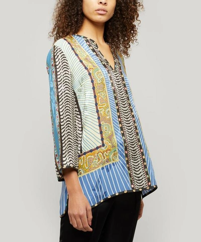 Shop Etro Silk-blend Kaftan Blend In Assorted