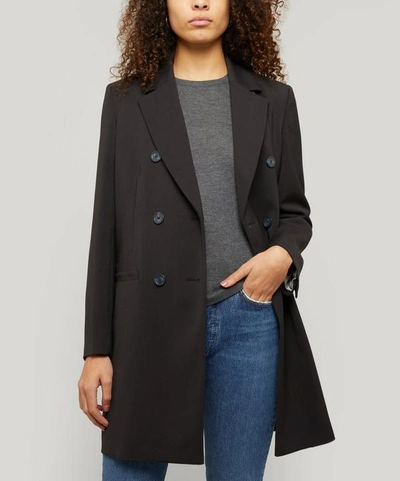 Shop Apc Colette Water-repellent Coat In Faux Noir