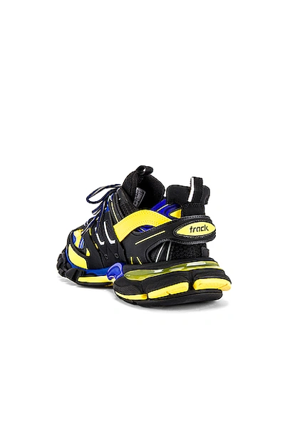 Shop Balenciaga Track Sneaker In Black & Yellow & Blue