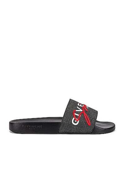 Shop Givenchy Logo Slide In Black & Red