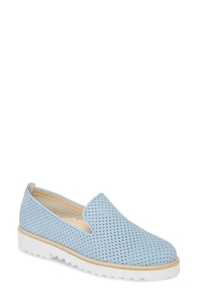 Shop Paul Green Cailey Perforated Loafer In Lago Nubuk