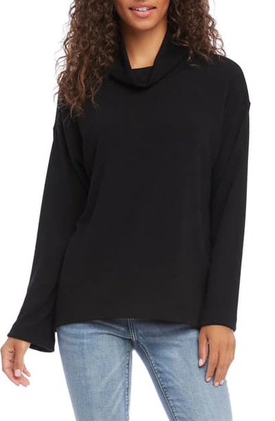 Shop Karen Kane Cowl Neck Pullover In Black