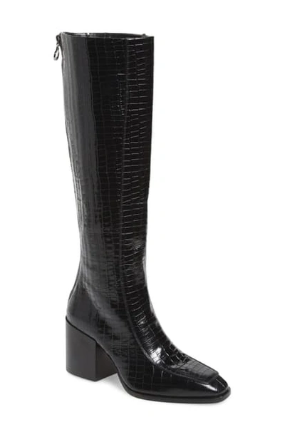 Shop Aeyde Charlie Knee High Boot In Black