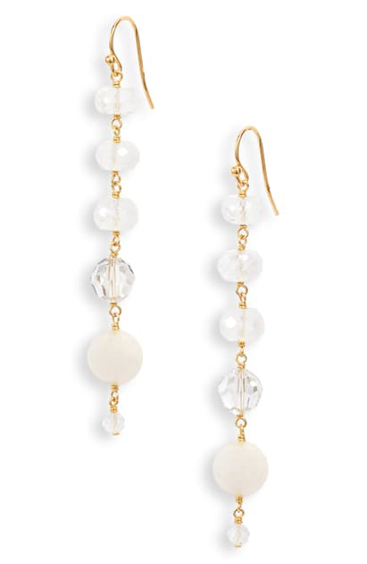 Chan Luu Swarovski Crystal & Imitation Pearl Linear Drop Earrings In ...