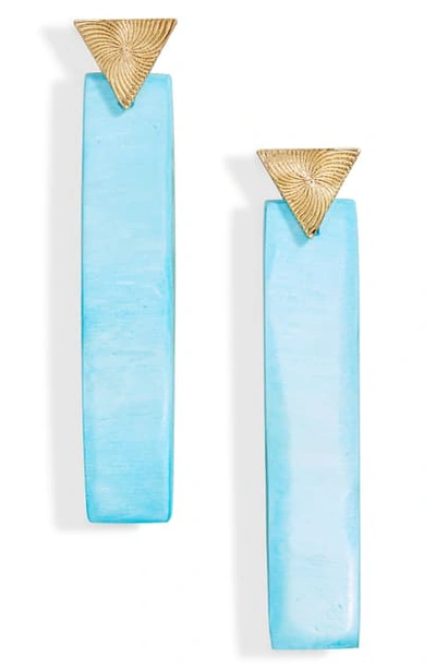 Shop Akola Cyrus Drop Earrings In Aqua