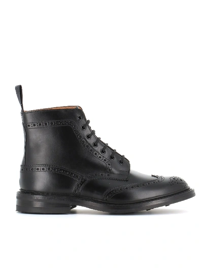 Shop Tricker's Lace-up Boot Stow In Black