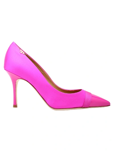 Shop Tory Burch Leather Pumps Penelope In Imperial Pink