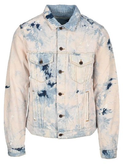 Shop Off-white Off White New Arrow Denim Jacket In Extreme Bleach