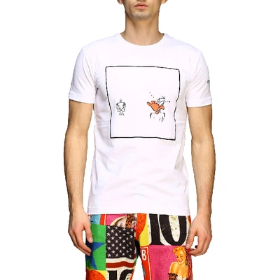 Shop Iceberg T-shirt With Tweety And Duffy Duck Print In White