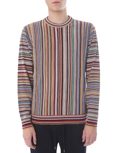 Shop Paul Smith Crew Neck Sweater In Multicolor