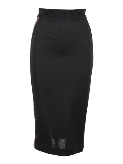 Shop Fendi Polyester Skirt In Black