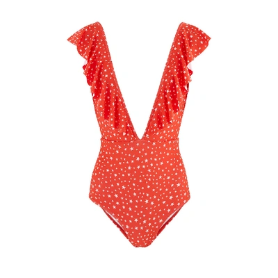 Shop Verdelimon Waco One Piece Swimming Costume In Red Stars