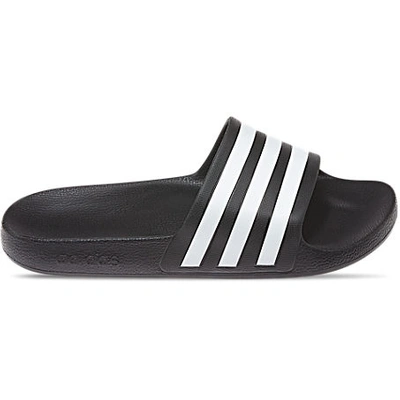 Adidas Originals Adilette Textured-rubber Slides In Black/white/black