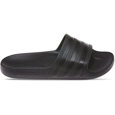 Shop Adidas Originals Adidas Women's Originals Adilette Aqua Slide Sandals In Black/black/black