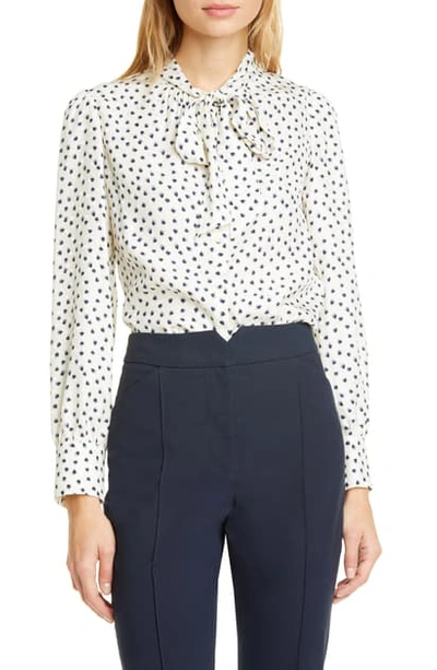 Shop Rebecca Taylor Blurry Heart Top In Snow Combo