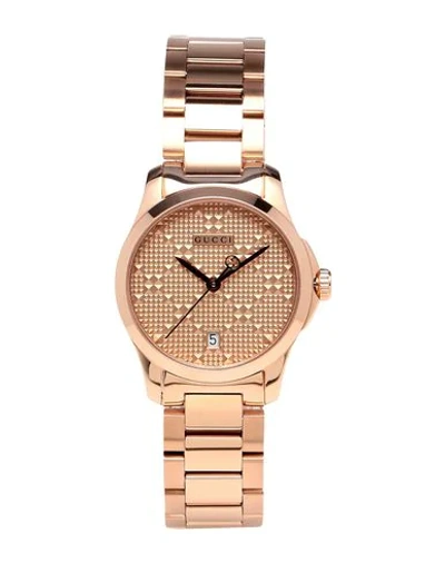 Shop Gucci Wrist Watch In Gold