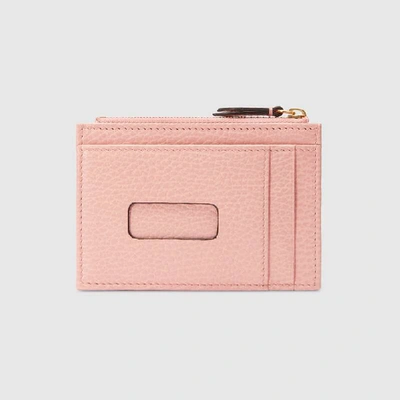 Shop Gucci Gg Marmont Card Case In Pink