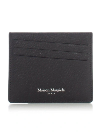 Shop Maison Margiela Leather Card Holder In Black