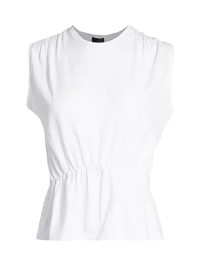 Shop Atm Anthony Thomas Melillo Cinch Sleeveless Top In White