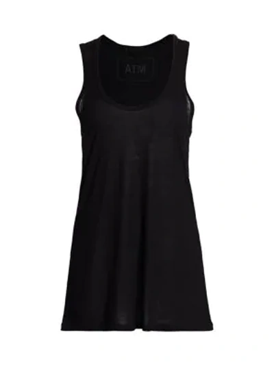 Shop Atm Anthony Thomas Melillo Scoop Neck Jersey Tank Top In Black