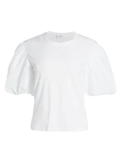 Shop A.l.c Cassandra Puff-sleeve Top In White