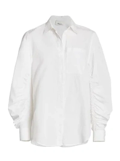 Shop 3.1 Phillip Lim / フィリップ リム Gathered Sleeve Blouse In Optic White