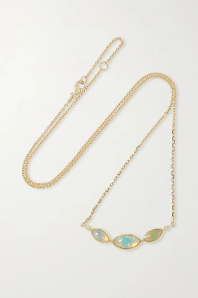 Shop Brooke Gregson 18-karat Gold, Opal And Diamond Necklace