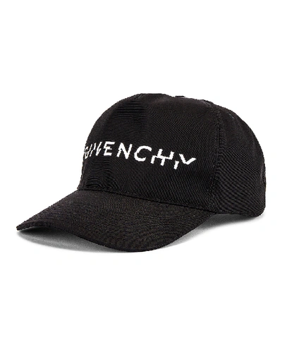 Shop Givenchy Cap Curved Peak In Black & White