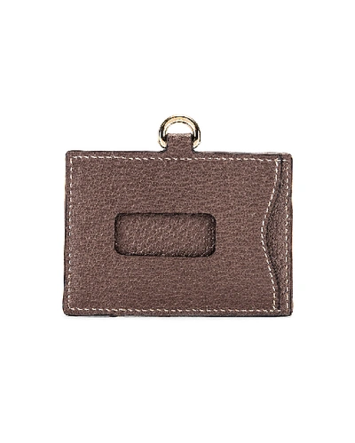 Shop Gucci Canvas Card Case In Beige Ebony