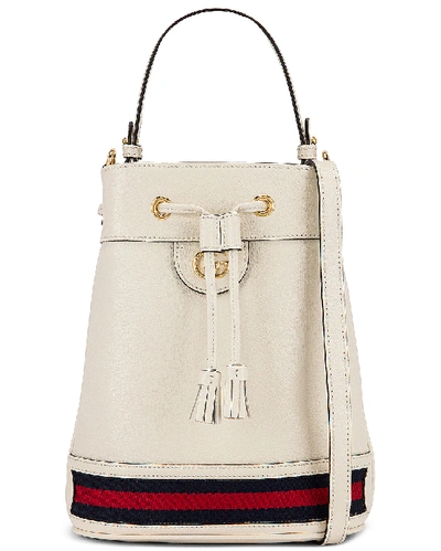 Shop Gucci Ophidia Bucket Bag In Mystic White